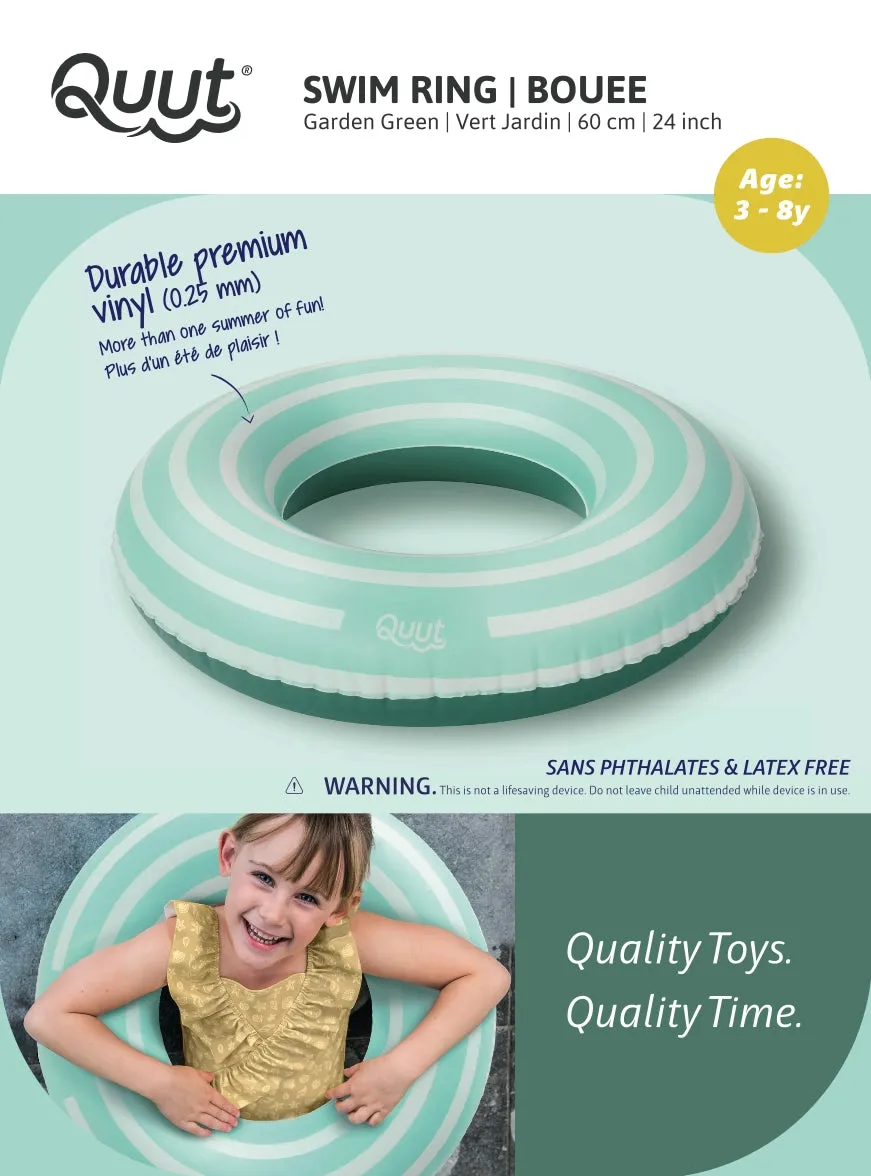 Quut Swim Rings Medium - Garden Green - Medium Size Swim Ring 24 Inch