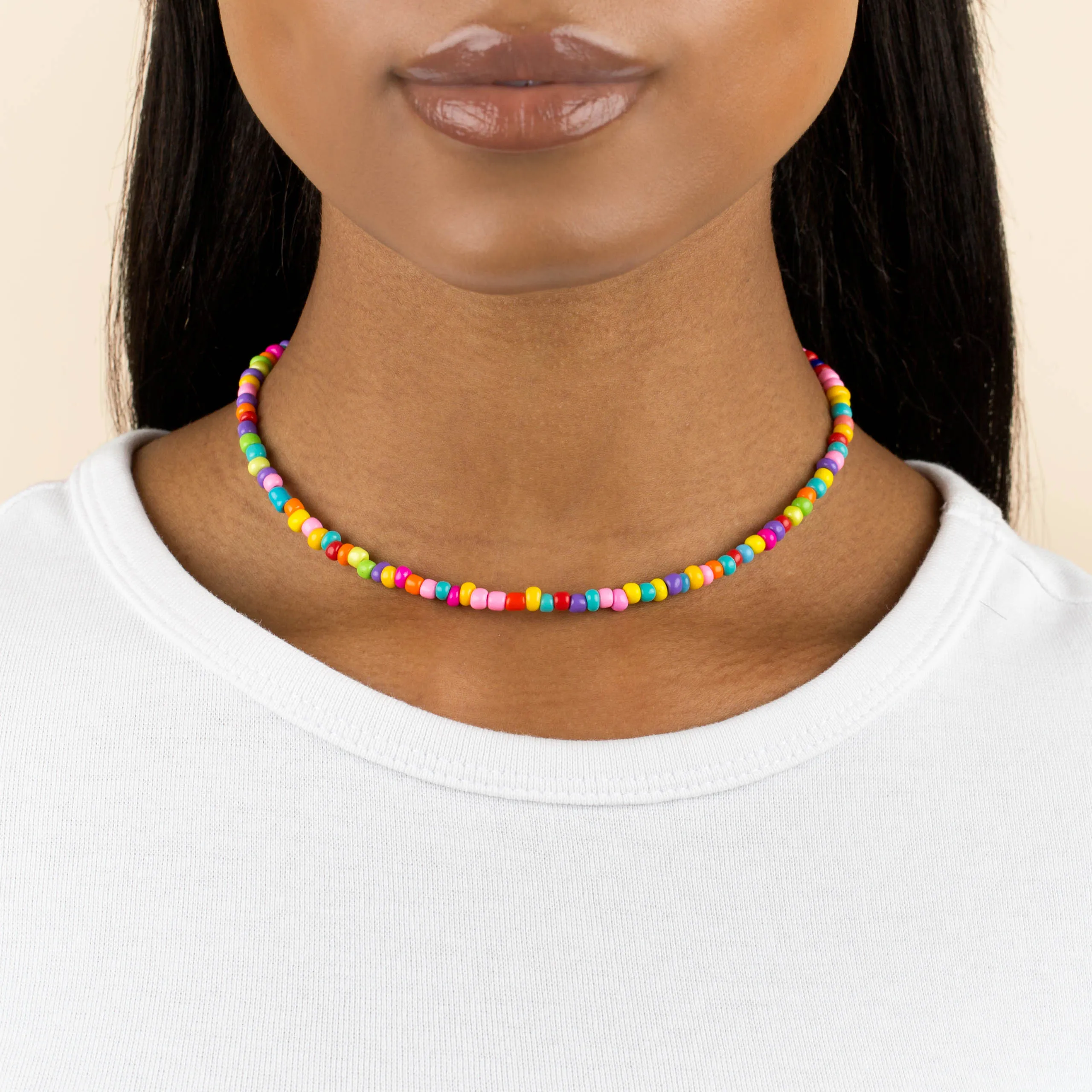 Rainbow Bead Necklace