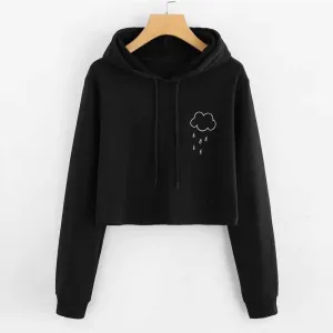 RAINING Crop Hoodie