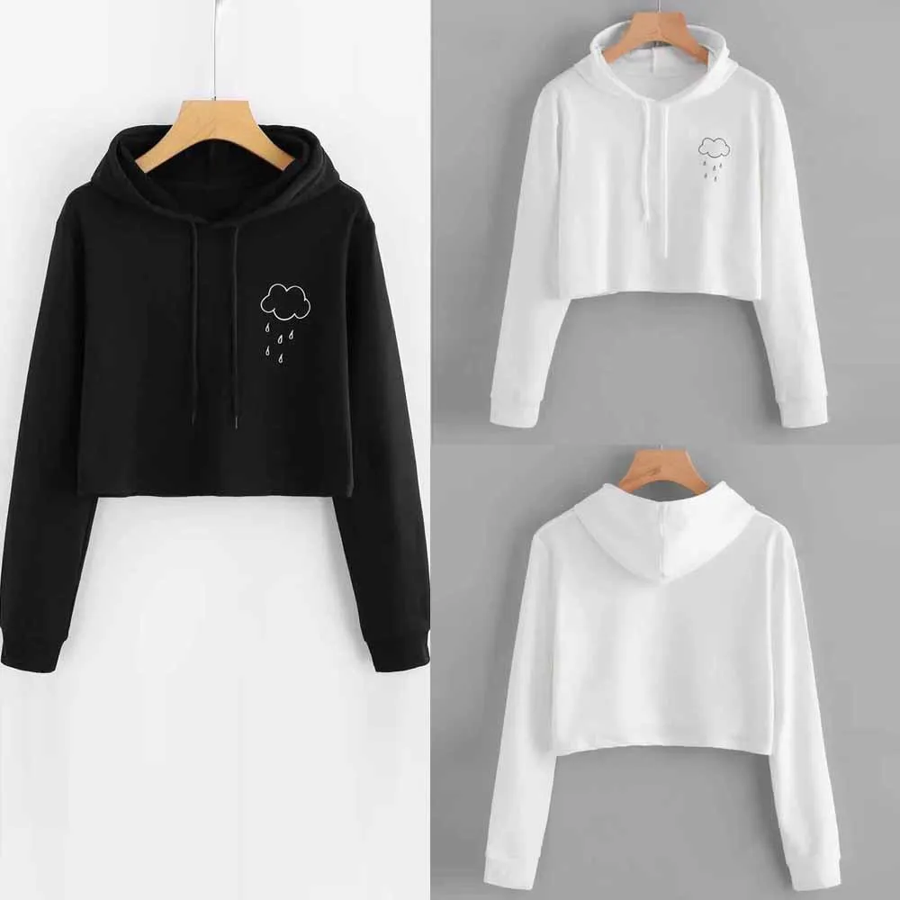 RAINING Crop Hoodie