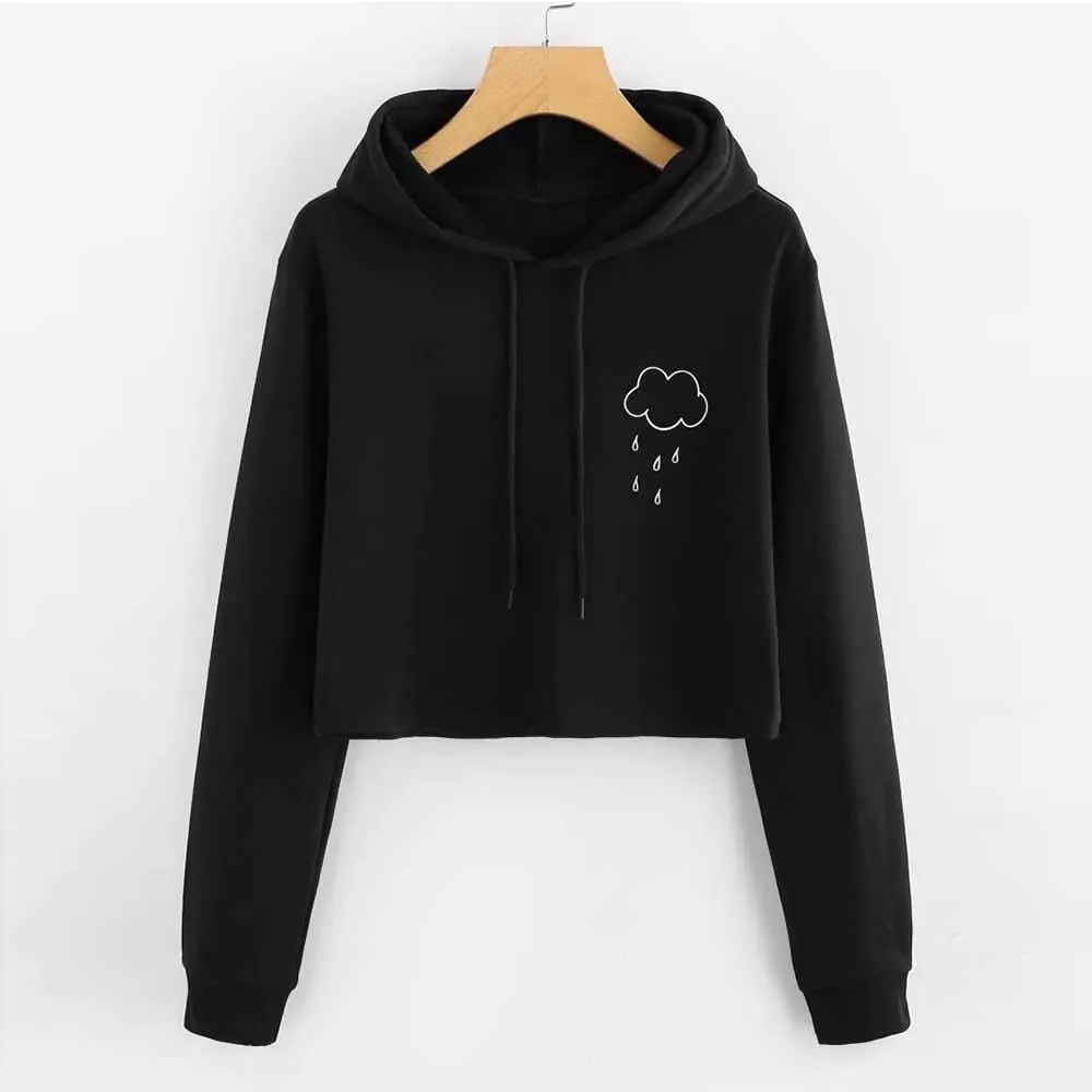 RAINING Crop Hoodie