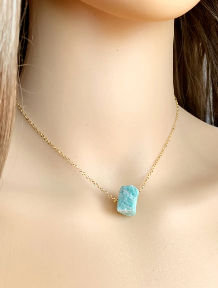 Raw Amazonite Necklace