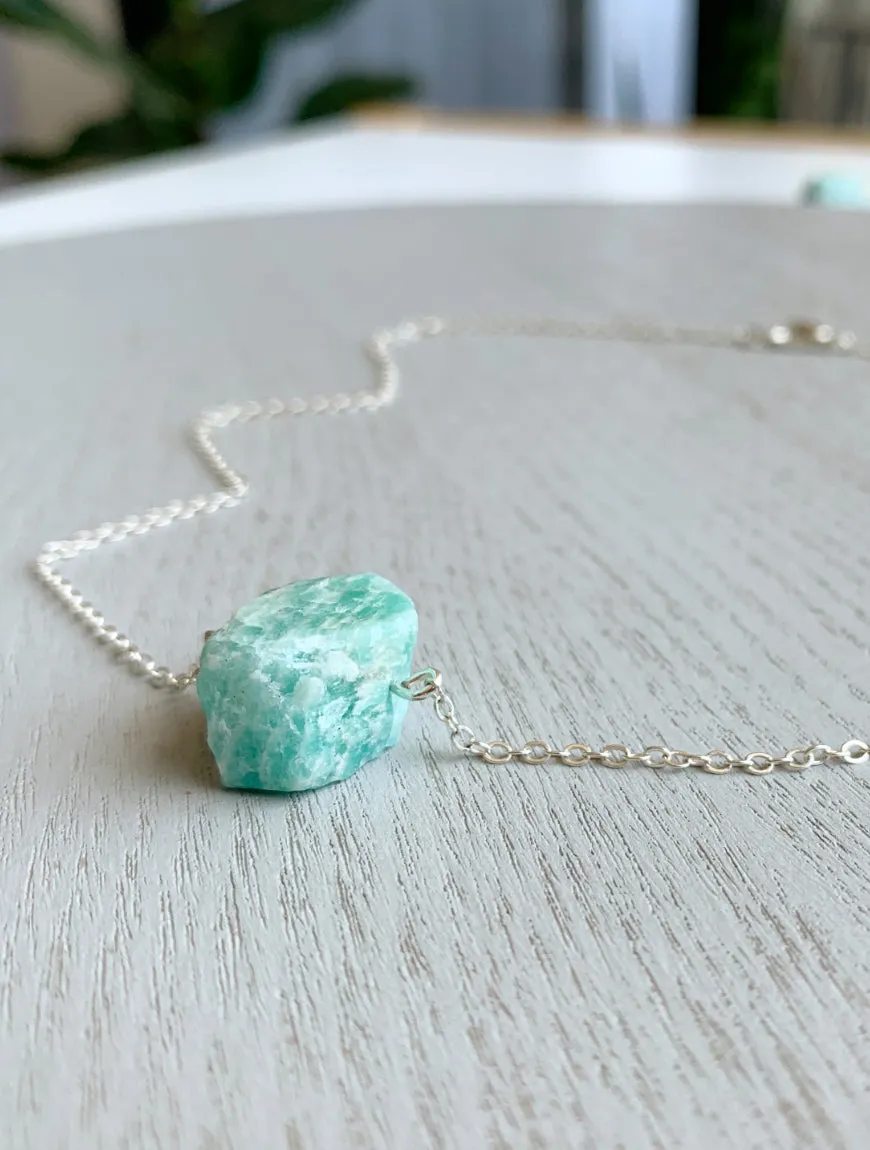Raw Amazonite Necklace