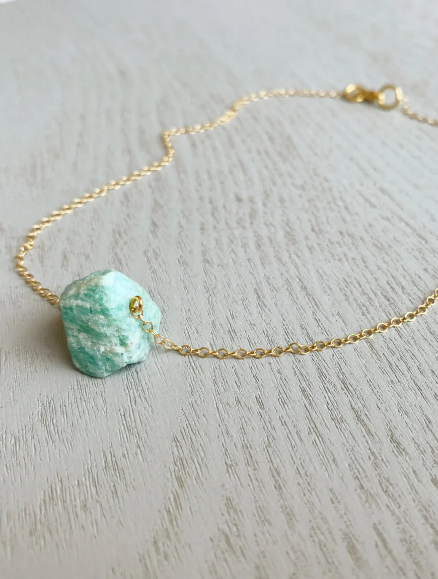 Raw Amazonite Necklace