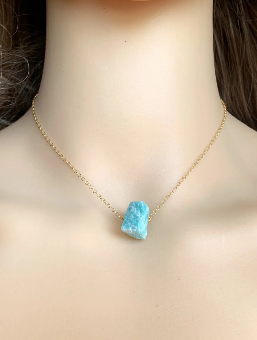 Raw Amazonite Necklace