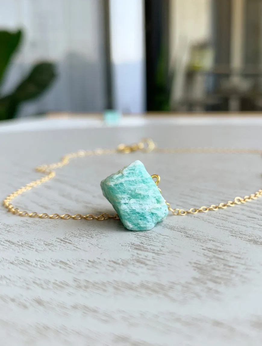 Raw Amazonite Necklace