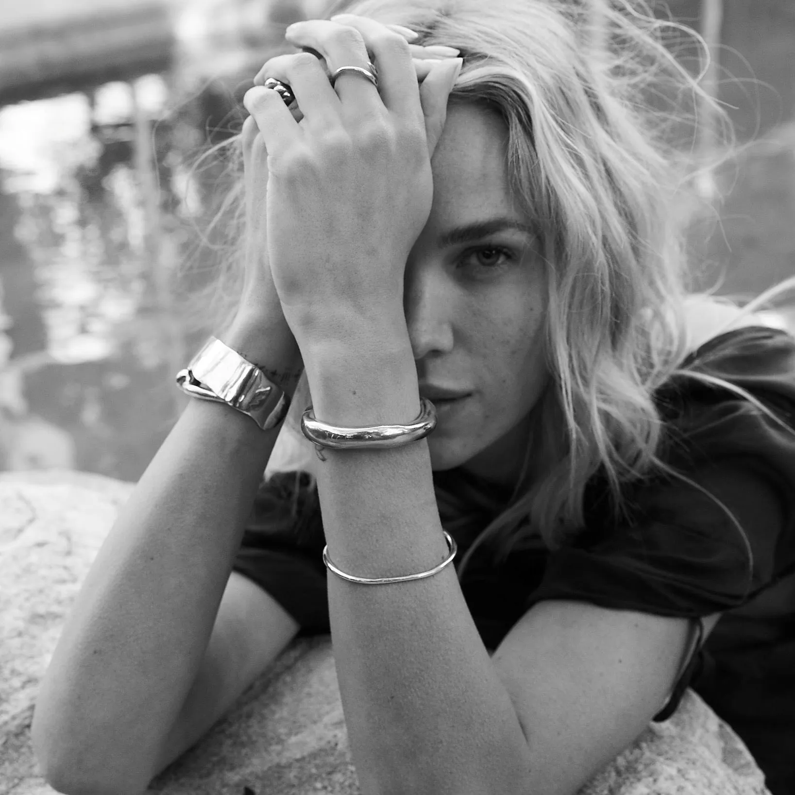 Raw Extra Thin Cuff - White Gold