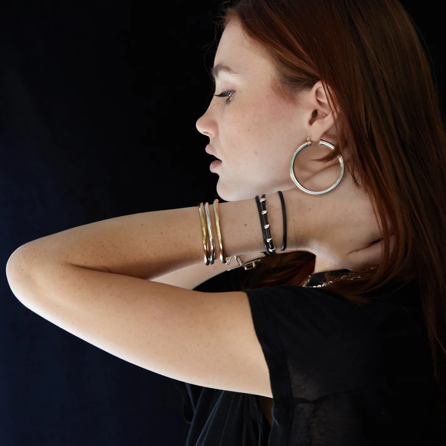 Raw Thin Cuff Set