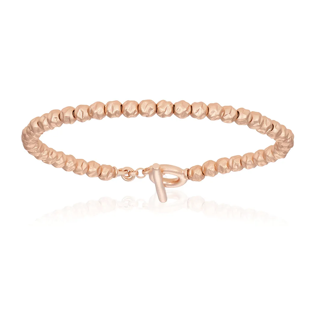 Red and Rose Gold Bracelet Combination