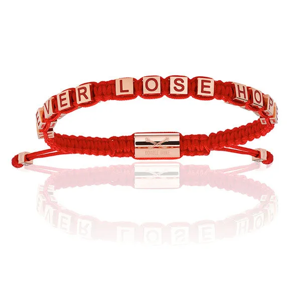 Red and Rose Gold Bracelet Combination