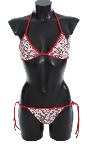 Red White Kisses Two Piece Bikini Beachwear