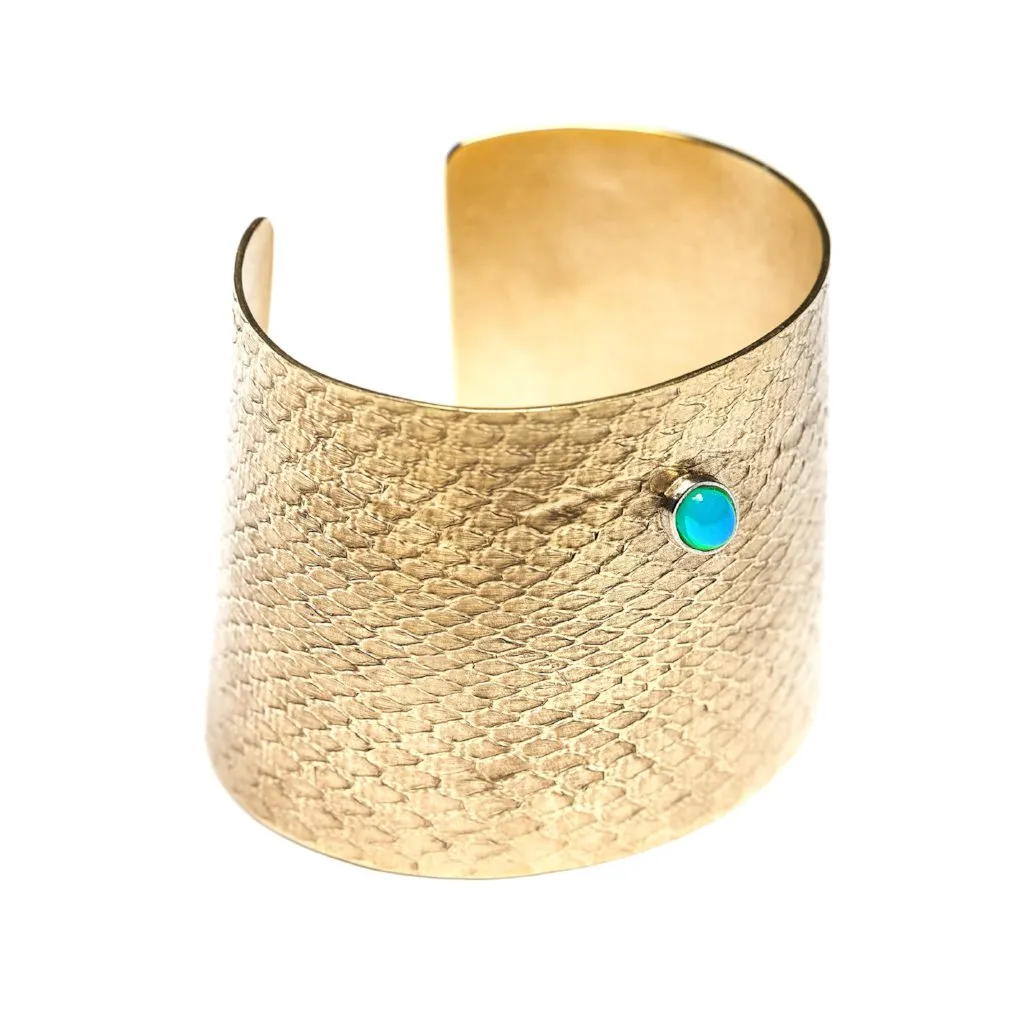 REPTILIA Cuff: Vermeil. Yellow gold and sterling silver