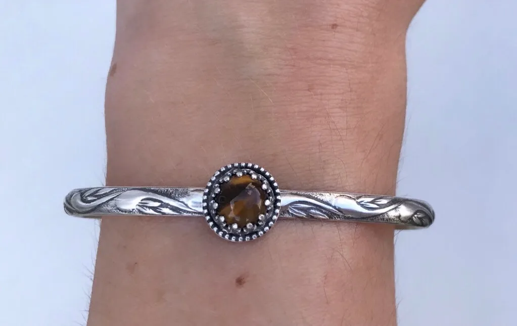 RESERVED: Tiger Eye Stacker Cuff Bracelet