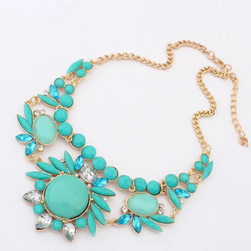 Rhinestone Big Collar Crystal Choker Pendants & Necklaces