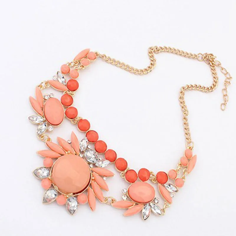 Rhinestone Big Collar Crystal Choker Pendants & Necklaces