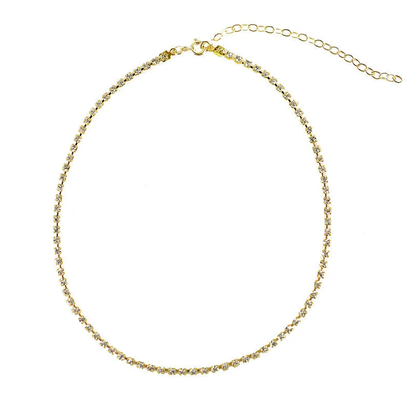 Rhinestone Chain Choker