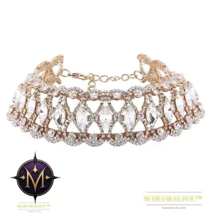 Rhinestone Choker Necklace Fashion Jewelry Flower Charm Sexy Party Crystal Necklaces Chocker For Women Collier