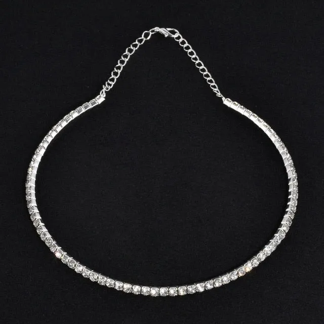 Rhinestone Choker Necklace