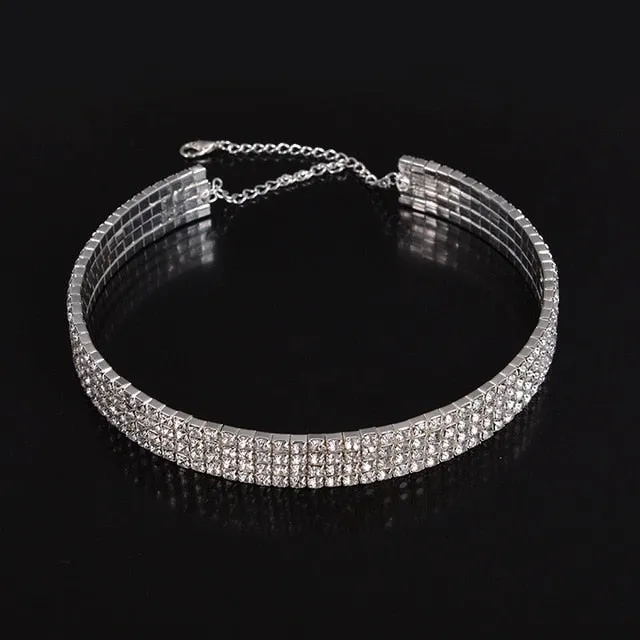 Rhinestone Choker Necklace