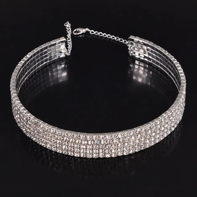 Rhinestone Choker Necklace