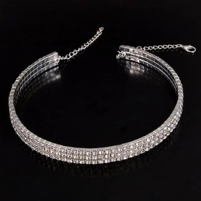 Rhinestone Choker Necklace
