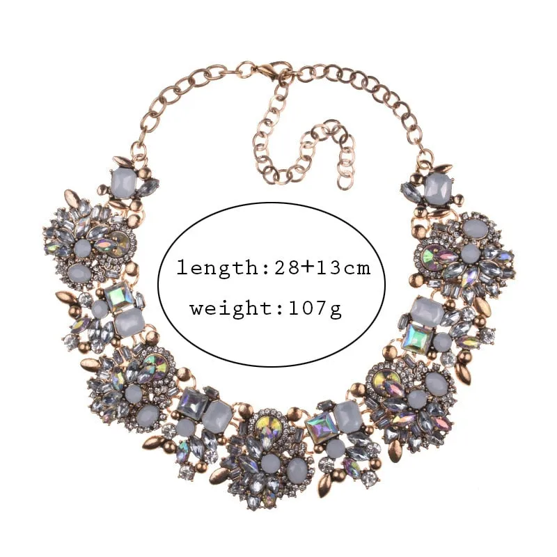 Rhinestone Crystal Collar Necklace