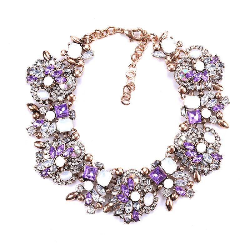 Rhinestone Crystal Collar Necklace