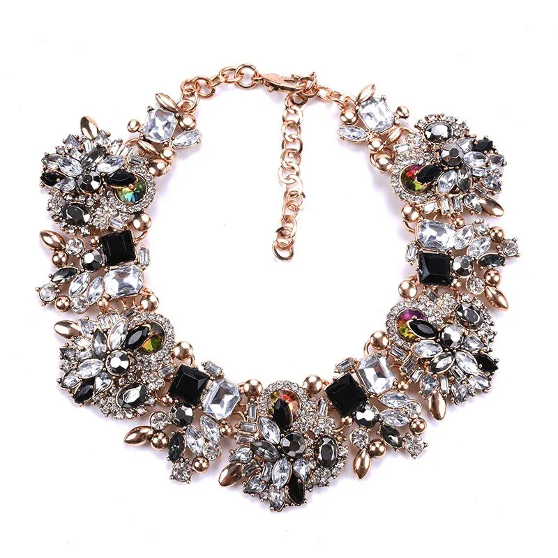 Rhinestone Crystal Collar Necklace