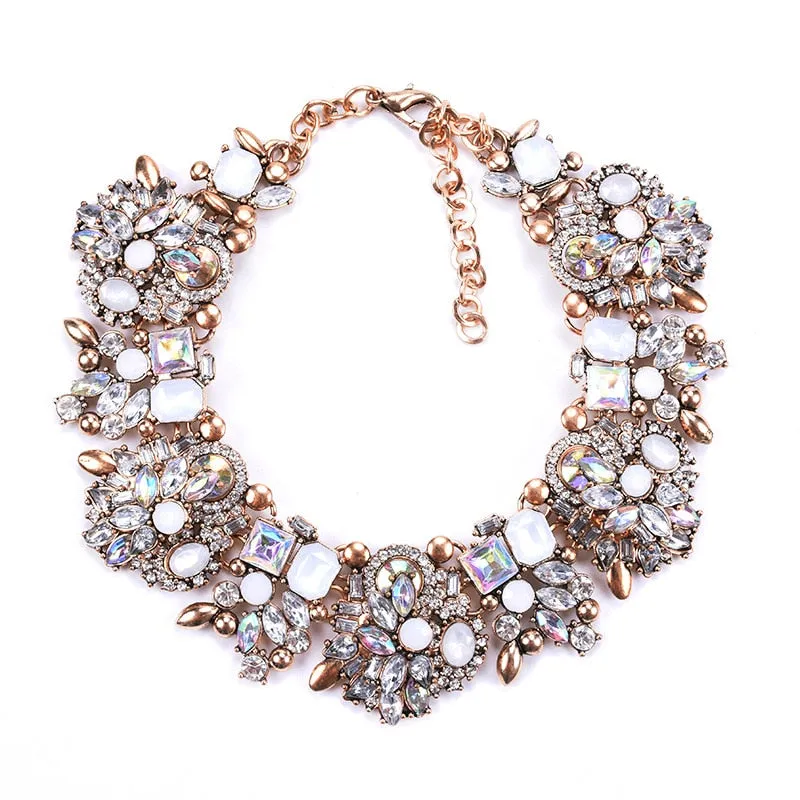 Rhinestone Crystal Collar Necklace
