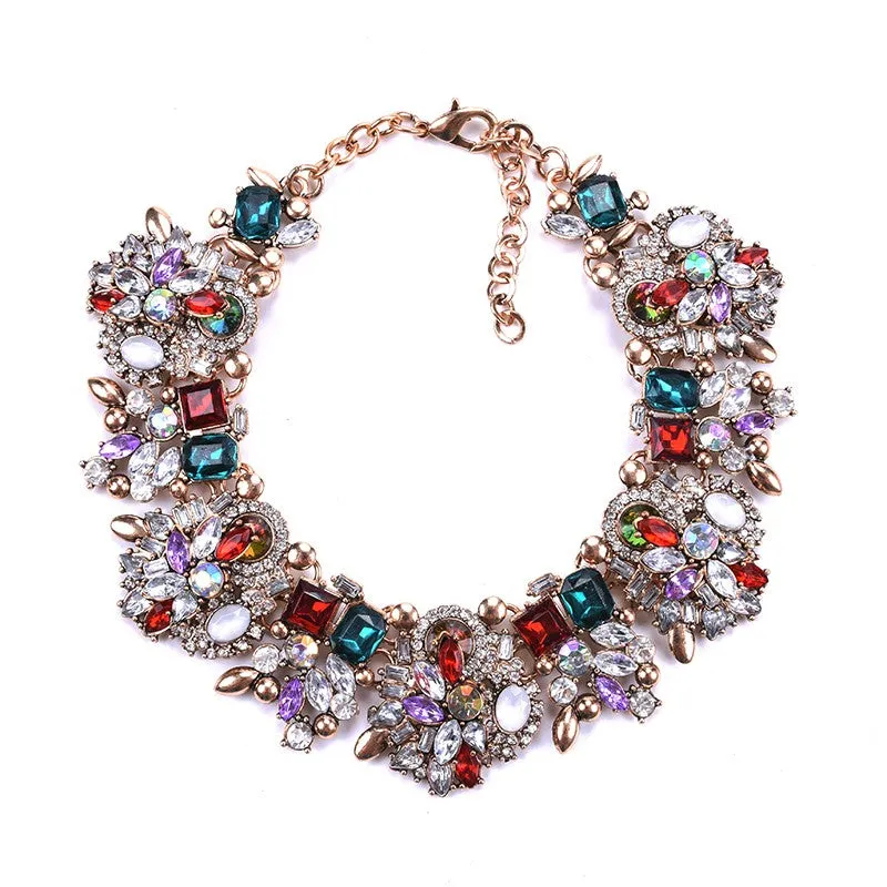 Rhinestone Crystal Collar Necklace