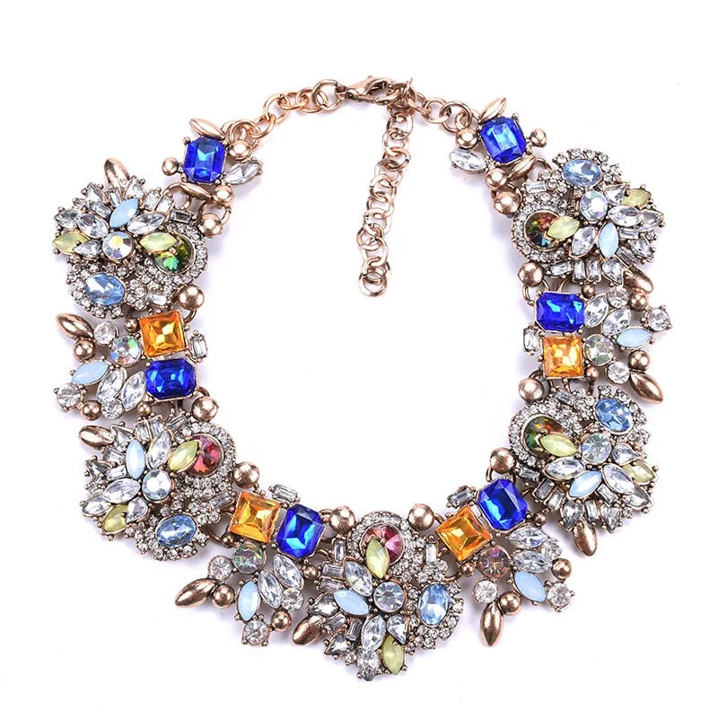 Rhinestone Crystal Collar Necklace