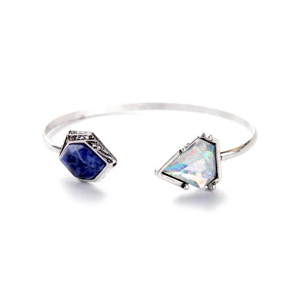 Rhinestone Edge Cuff Bracelet