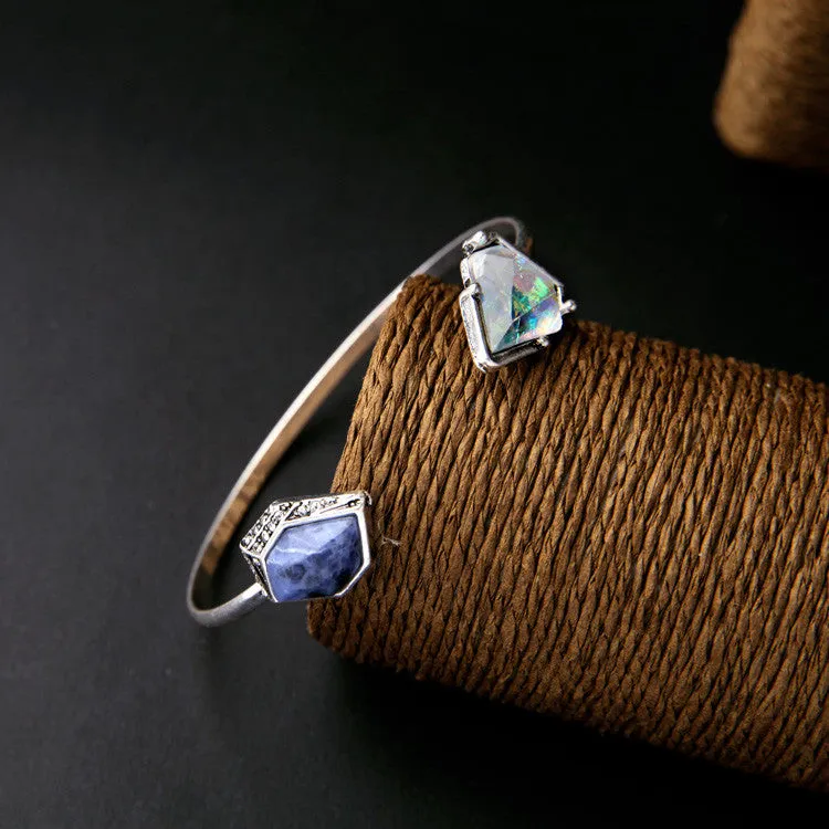 Rhinestone Edge Cuff Bracelet
