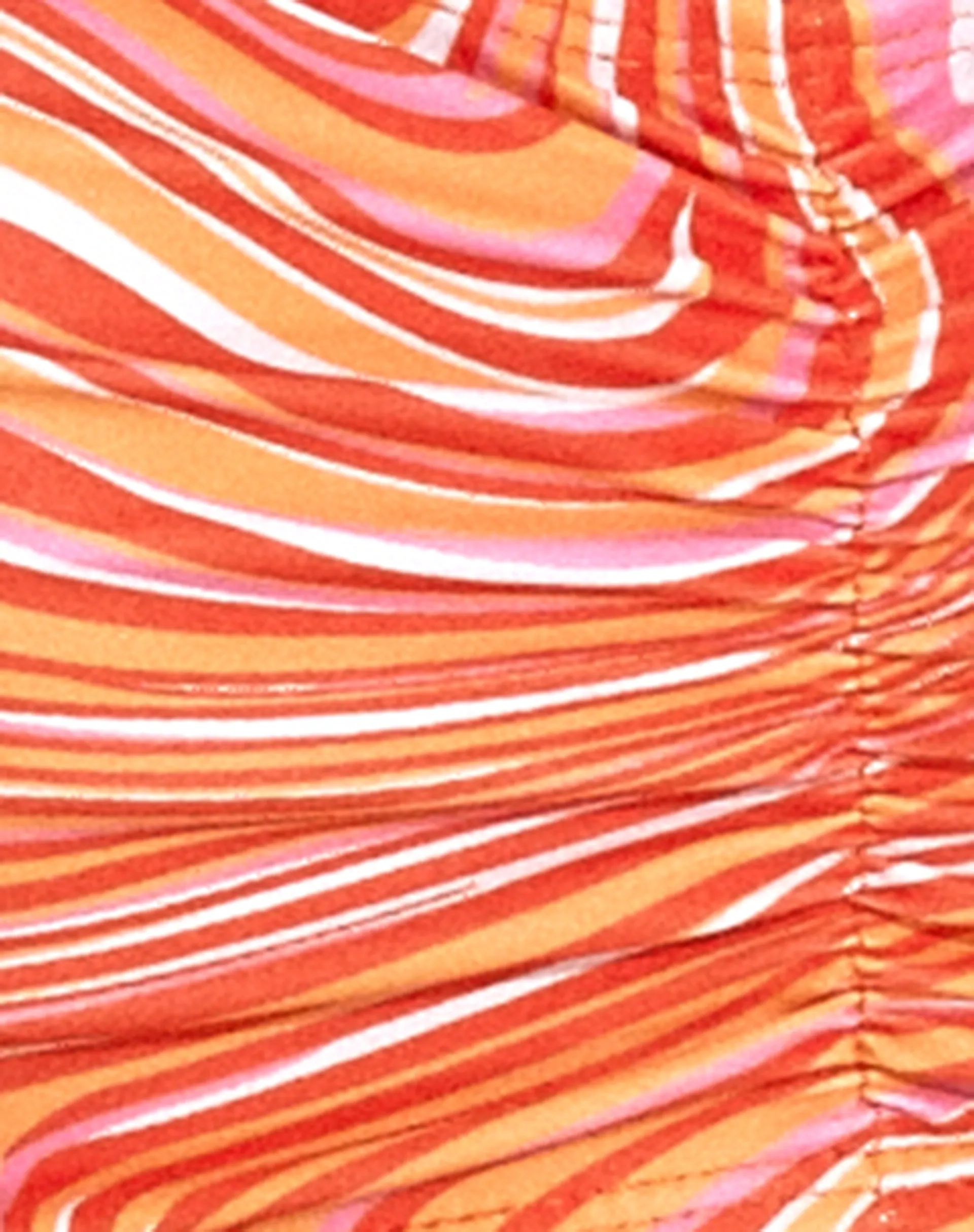 Ricca Bikini Top in 70's Ripple Tangerine