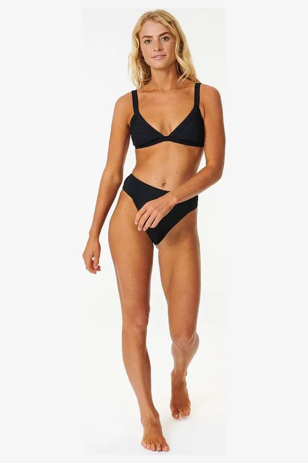 RIP CURL PREMIUM SURF WIDE BIND TRI TOP - BLACK