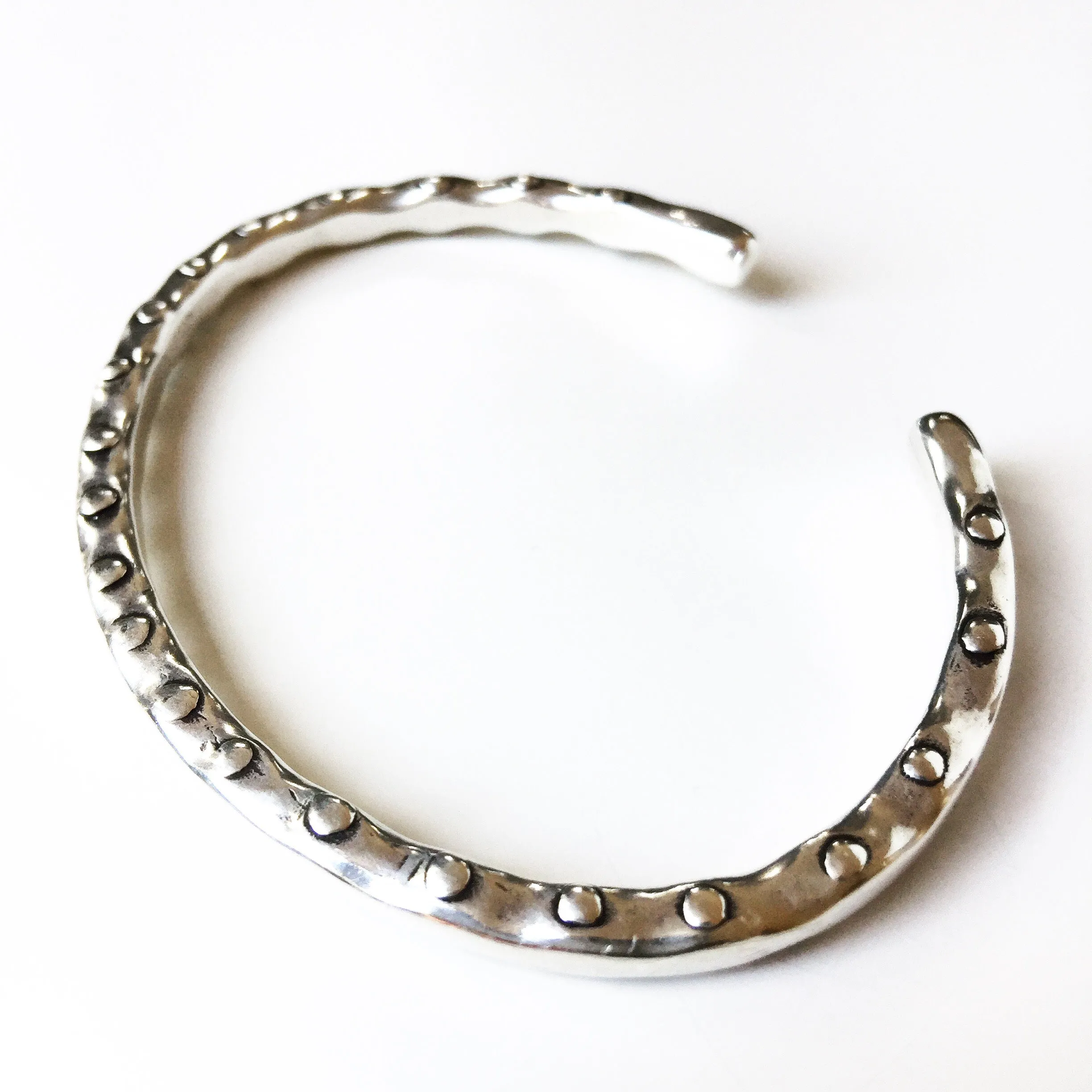Rivet Cuff Bracelet - Silver