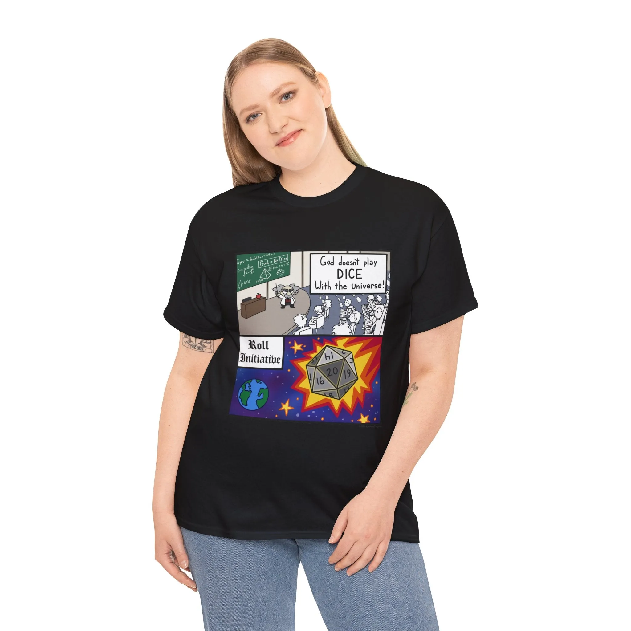 Roll For Initiative - Plus Size T-Shirt - God Does Not Play Dice With the Universe - Ineffable Plan