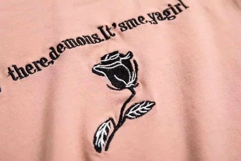 Rose Spaghetti Strap Crop Top