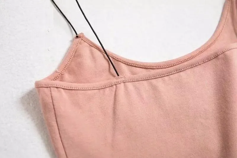 Rose Spaghetti Strap Crop Top