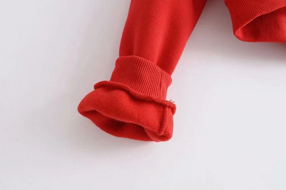 ROSE Zip-Up Collar Sweatshirt