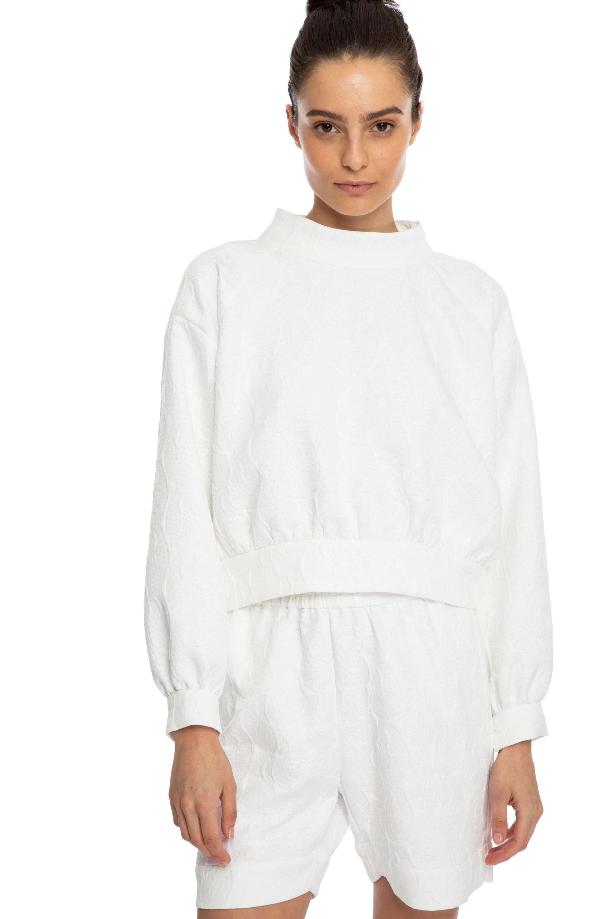 Roz White Jacquard Shorts