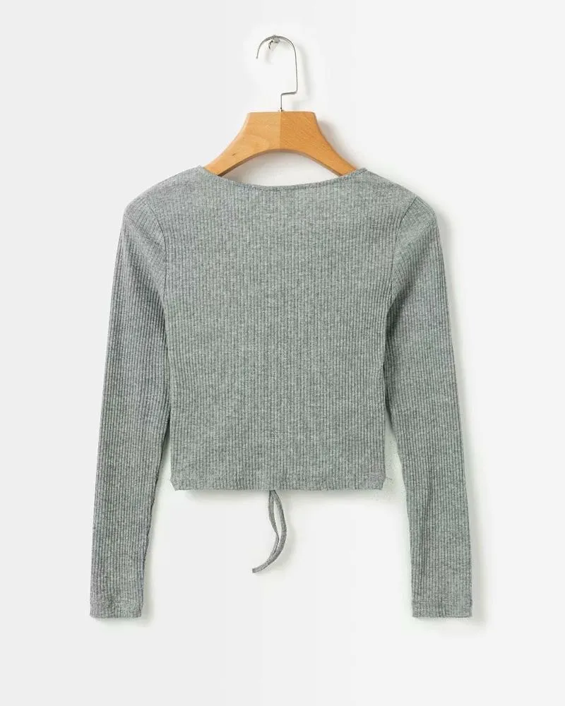 Ruched V-Neck Shirt