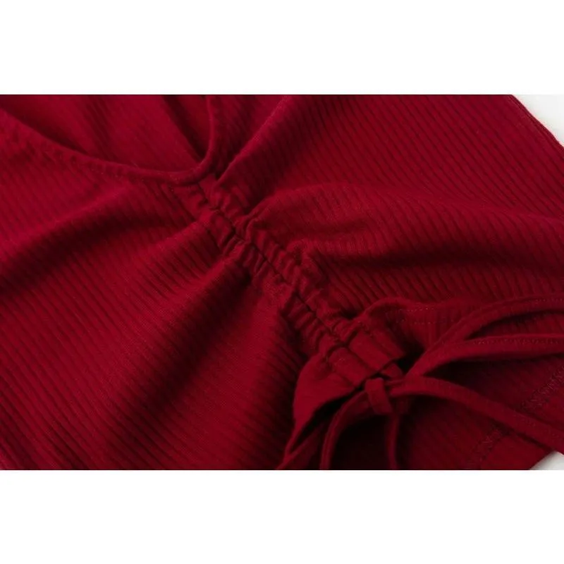 Ruched V-Neck Shirt