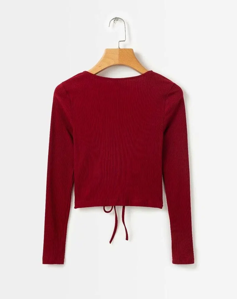 Ruched V-Neck Shirt