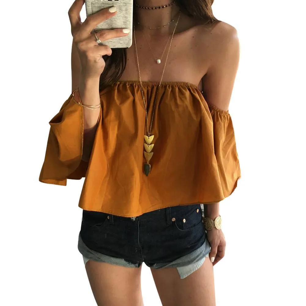 Ruffle Off-Shoulder