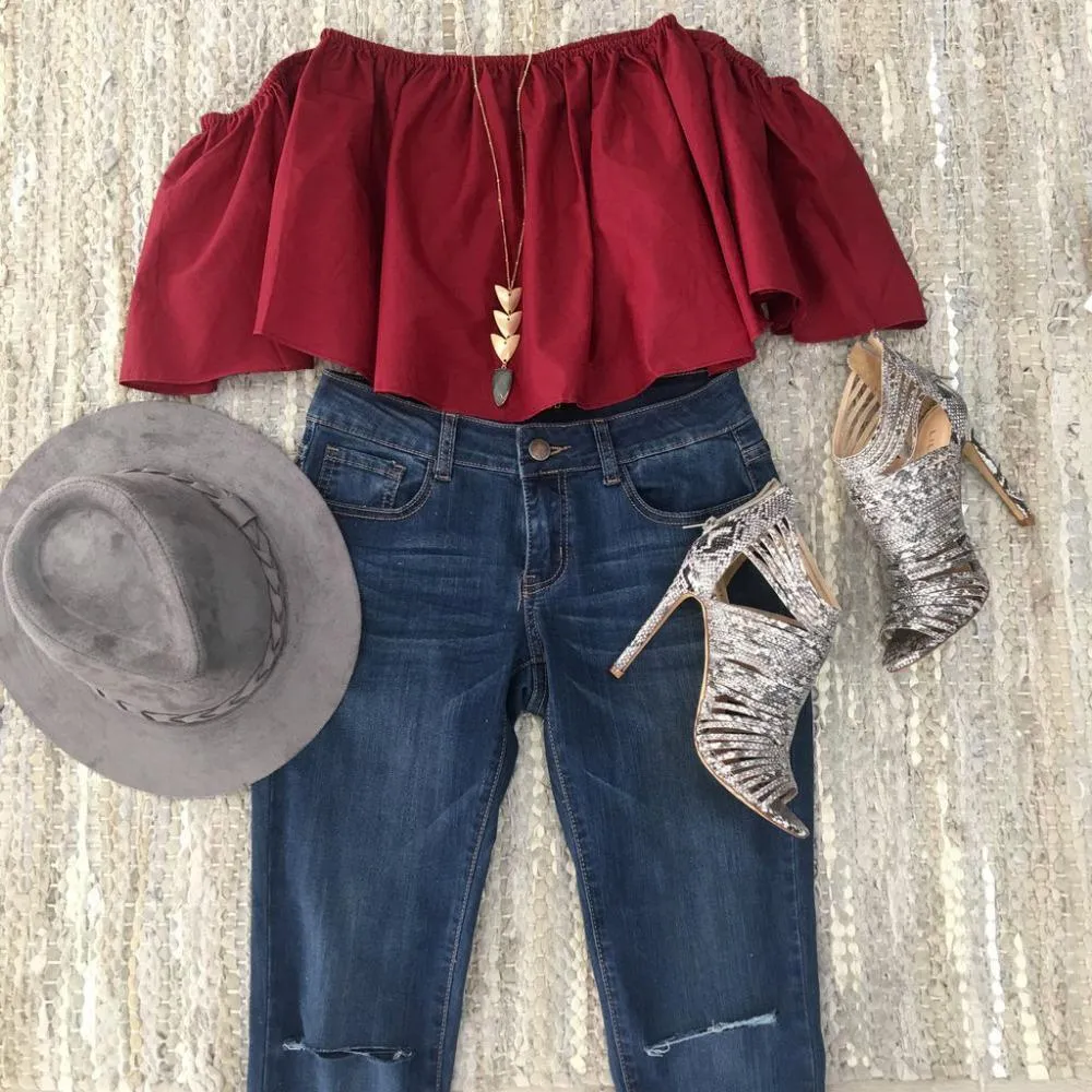 Ruffle Off-Shoulder