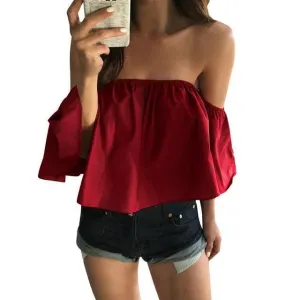 Ruffle Off-Shoulder