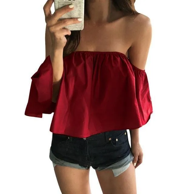 Ruffle Off-Shoulder