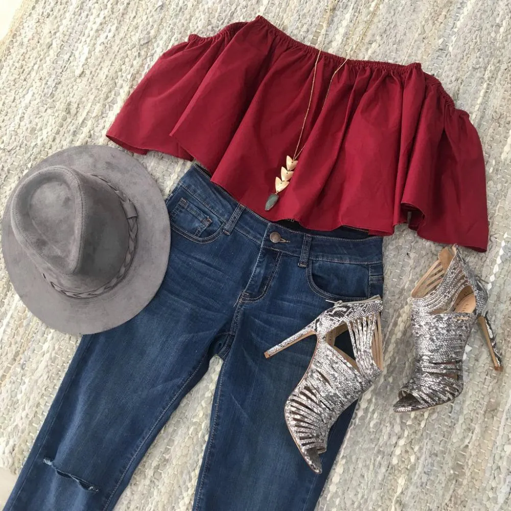 Ruffle Off-Shoulder