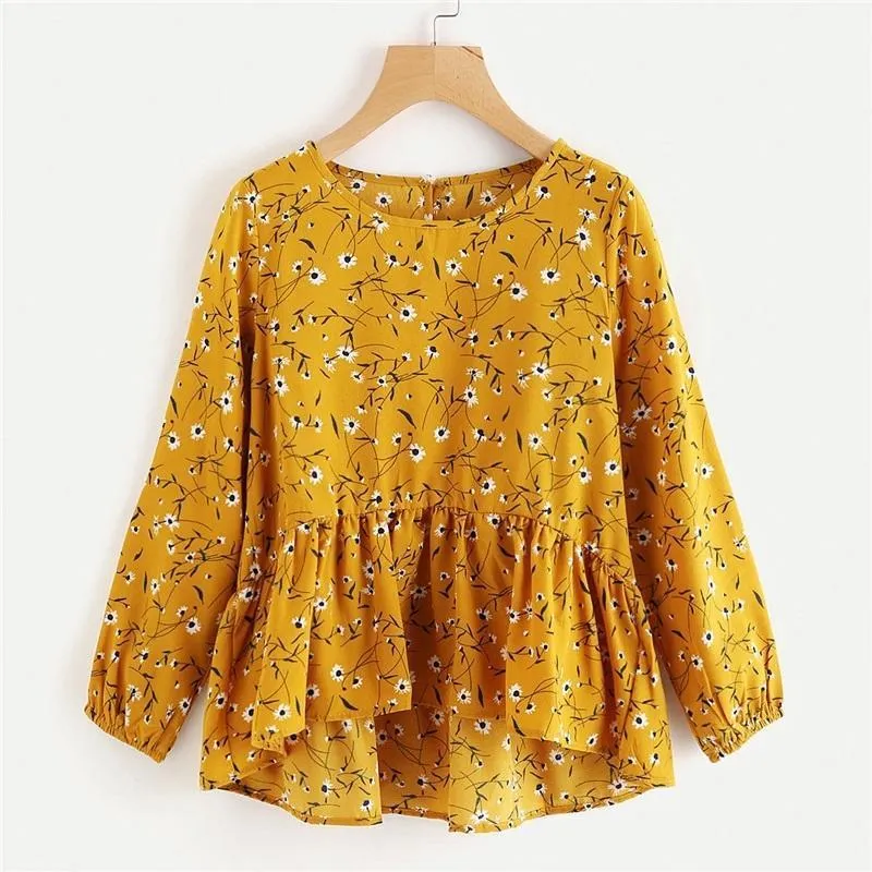 Ruffled Hem Blouse